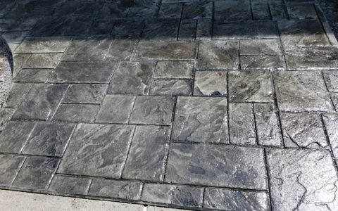 An ashlar slate concrete pattern