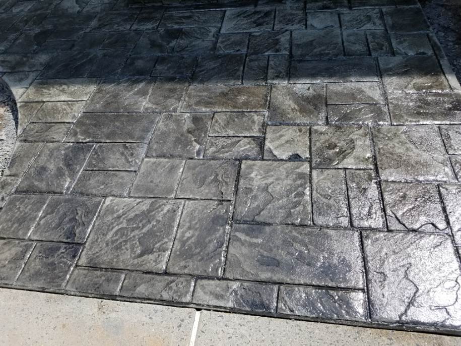 An ashlar slate concrete pattern